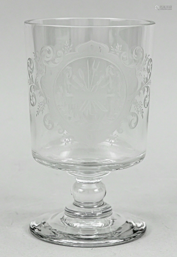 Large footed glass, c. 1900, r