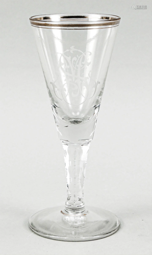 Goblet glass, 19th century, ro