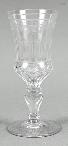 Goblet glass, around 1900, rou