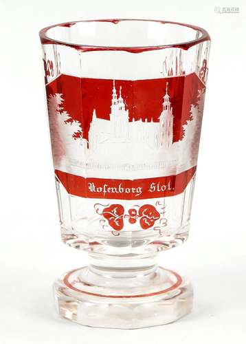 Souvenir glass, c. 1900, polyg