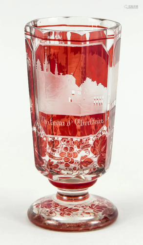 Souvenir glass, around 1900, r