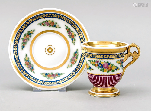 Cup and saucer, Paris, 19th ce