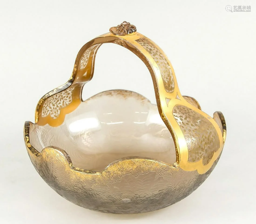 Round bowl with handle, probab