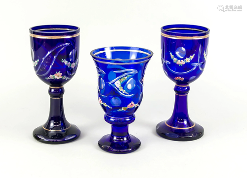 Set of three pieces, 20th c.,