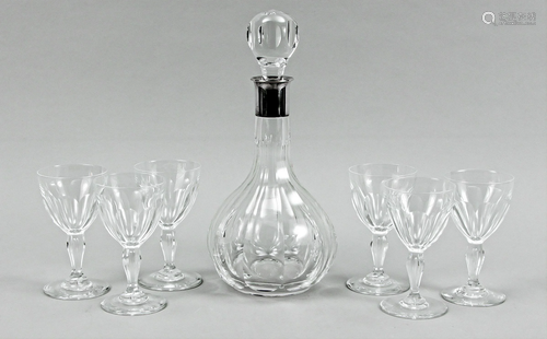 Carafe with silver neck mounti