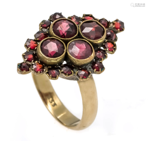 Garnet ring GG 333/000 with roun