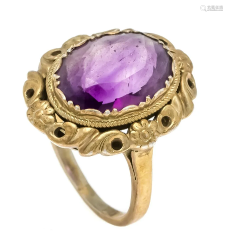 Amethyst ring silver 925/000 gol