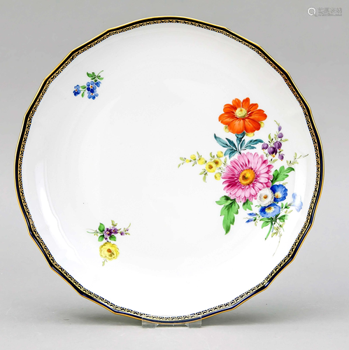 Round cake bowl, Meissen, mark