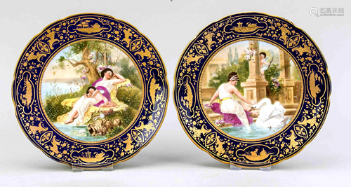 Pair of picture plates, Thurin