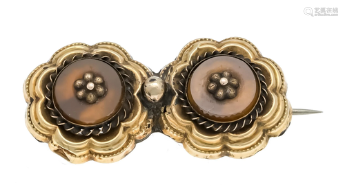 Foam gold brooch around 1880, ba