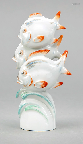 Group of fish, Meissen, mark a