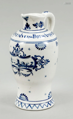 Faience jug, De Porceleyne Fle