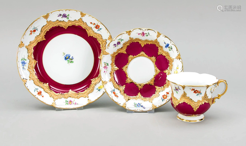 Coffee set, 3-piece, Meissen,