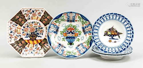 Five plates, Makkum, Holland,