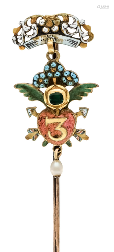 Enamel pin, pin gilt, trimming G