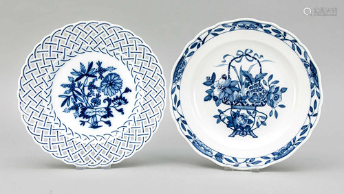 Two plates, Meissen, dÃ©cor in