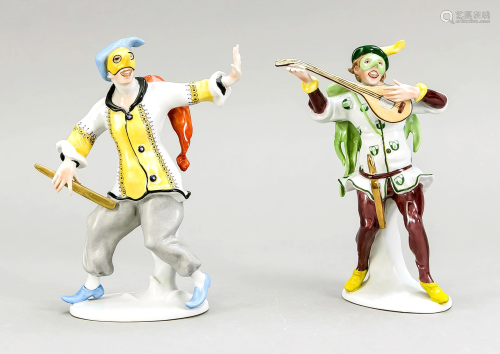 Two juggler figures, Ens mill