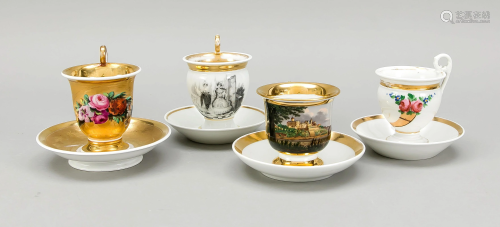 Four collection cups, German,