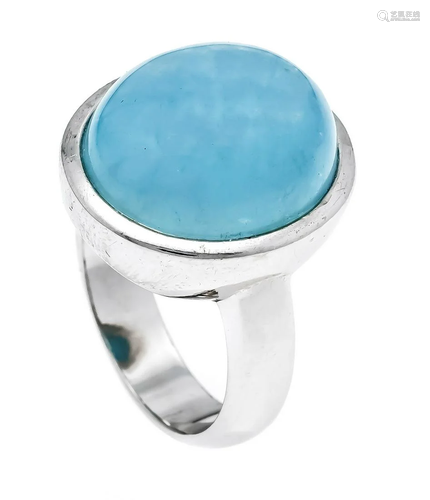 Aquamarine ring silver 925/000 w