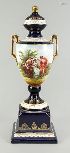 Large lidded vase, Bohemia, 20