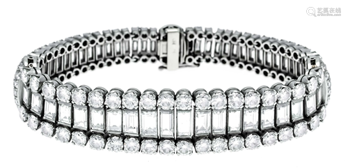 Diamond bracelet platinum 950/00