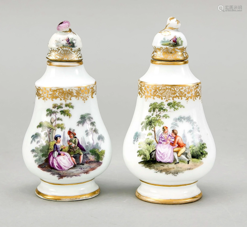 Pair of flacons with lids, Hel