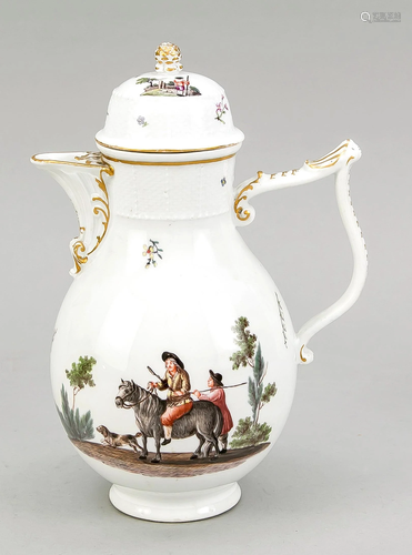 Coffee pot, Meissen, 18th cent