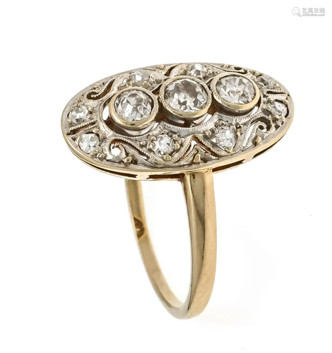 Art deco ring GG/WG 585/000 with