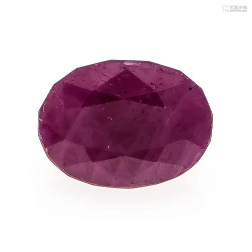 Ruby 3.73 ct, dark blue-red to b