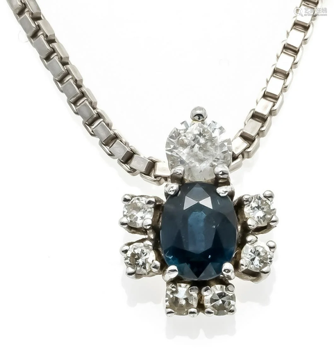 Sapphire diamond pendant WG 585/