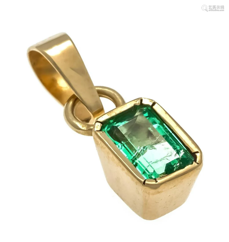 Emerald pendant GG 585/000 with