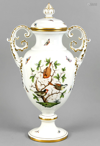 Large lidded vase, Herend, mar