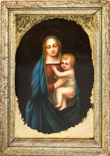 Porcelain painting, Madonna wi