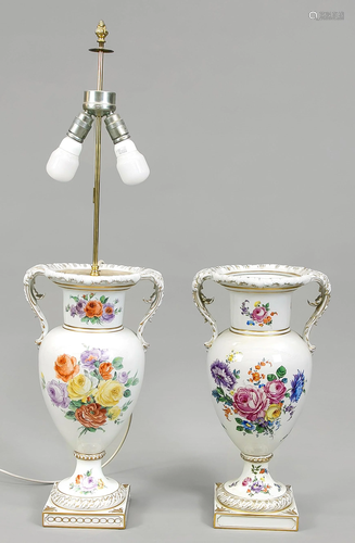 Pair of lamp bases, Potschappe