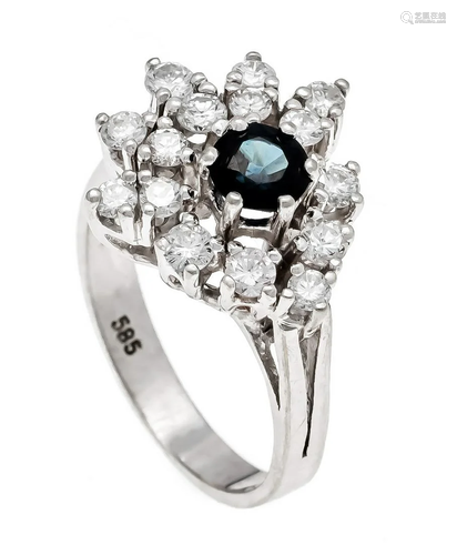 Sapphire diamond ring WG 585/000