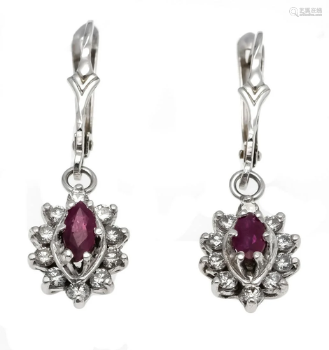 Ruby diamond earrings WG 585/000