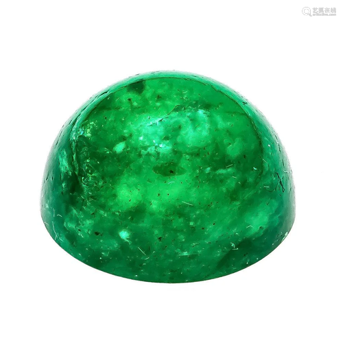 Emerald 8.43 ct, oval cabochon,