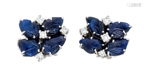 Sapphire diamond stud earrings W