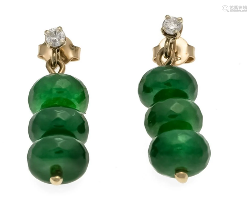 Emerald diamond stud earrings GG