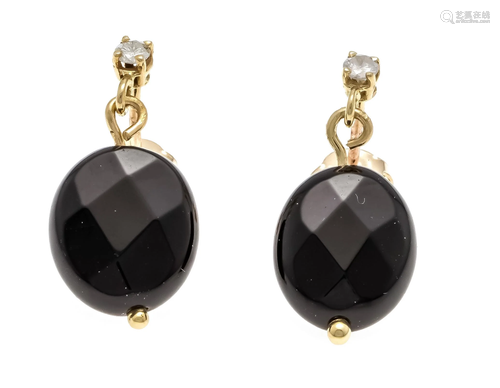 Onyx diamond stud earrings GG 58