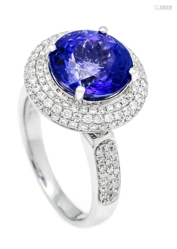 Tanzanite diamond ring WG 750/00