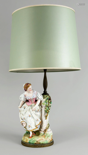 Figural table lamp, 20th c., l