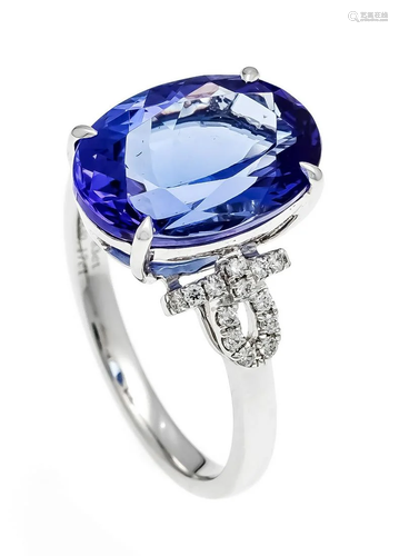 Tanzanite diamond ring WG 750/00