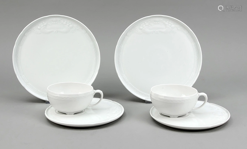 Two tea sets, 6 pieces, KPM Be