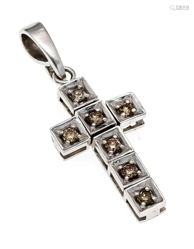 Brilliant cross pendant WG 585/0