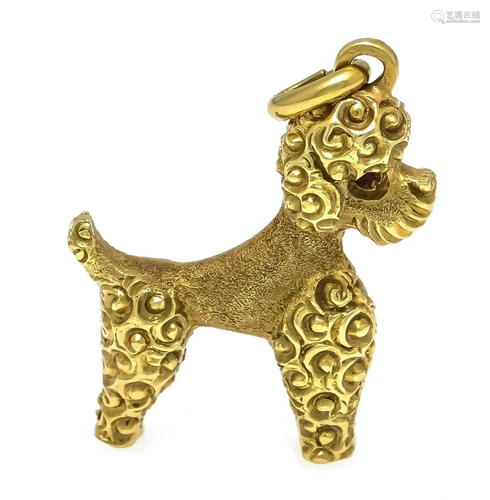 Poodle pendant GG 585/000 with 2