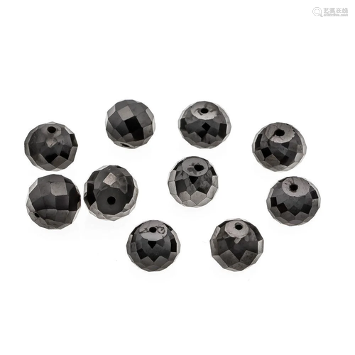 Set of 10 black diamonds, total