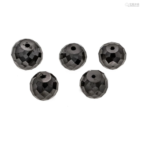 Set of 5 black diamonds, total 2