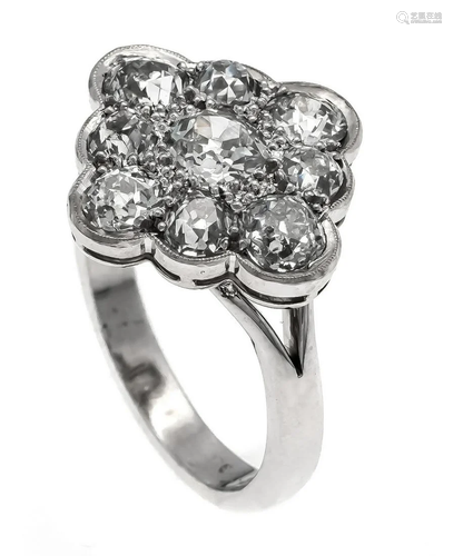 Old cut diamond ring WG 585/000