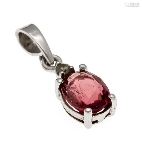 Tourmaline diamond pendant WG 58